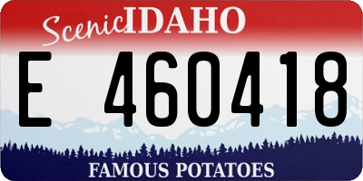 ID license plate E460418