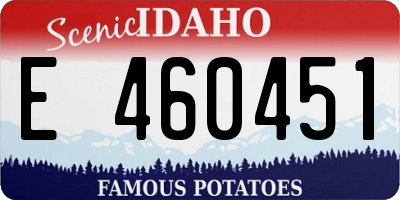 ID license plate E460451