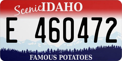ID license plate E460472