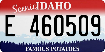 ID license plate E460509