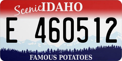ID license plate E460512