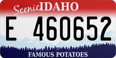 ID license plate E460652