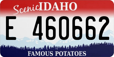 ID license plate E460662