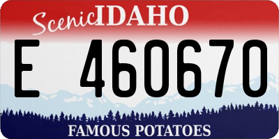 ID license plate E460670