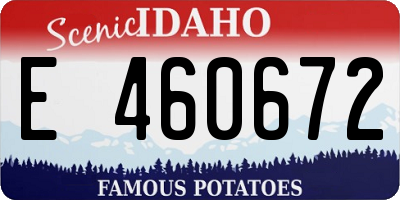 ID license plate E460672