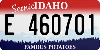 ID license plate E460701