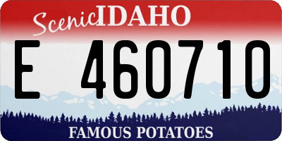 ID license plate E460710