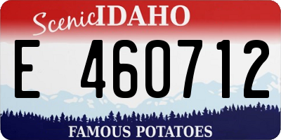 ID license plate E460712