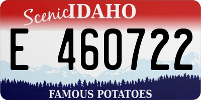 ID license plate E460722