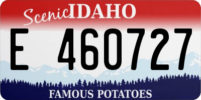 ID license plate E460727