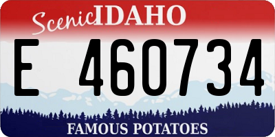 ID license plate E460734
