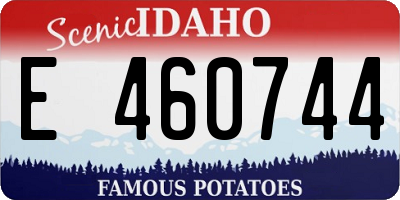 ID license plate E460744
