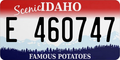 ID license plate E460747