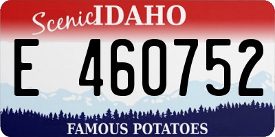 ID license plate E460752