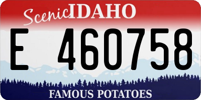 ID license plate E460758