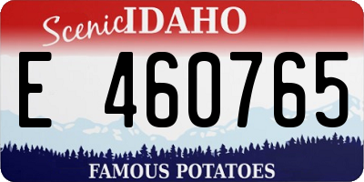 ID license plate E460765