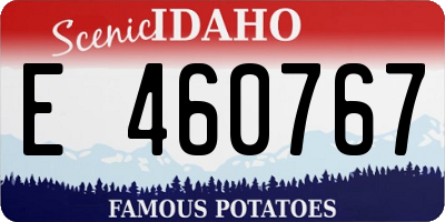 ID license plate E460767