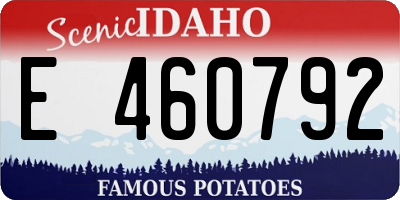 ID license plate E460792