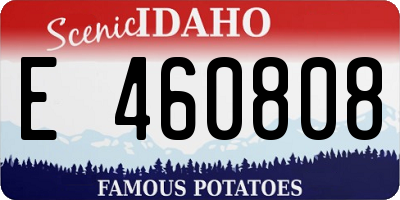 ID license plate E460808