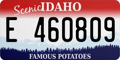 ID license plate E460809