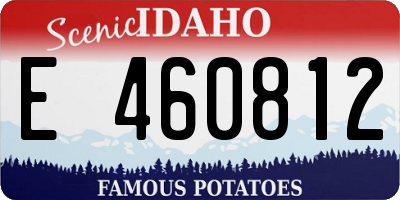 ID license plate E460812