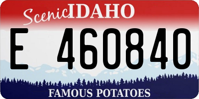 ID license plate E460840