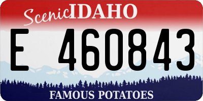 ID license plate E460843