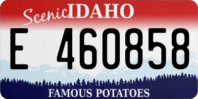 ID license plate E460858