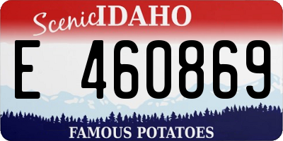 ID license plate E460869