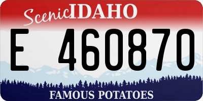 ID license plate E460870