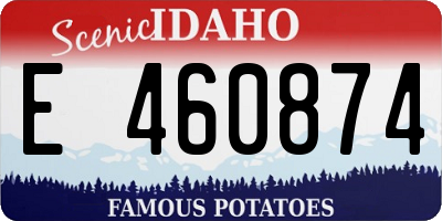 ID license plate E460874
