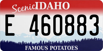 ID license plate E460883