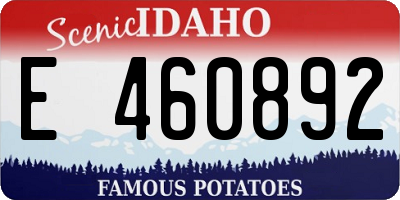 ID license plate E460892