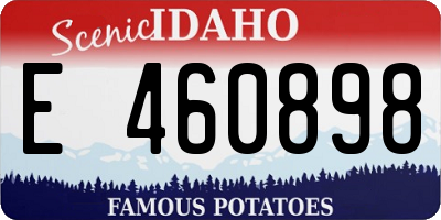 ID license plate E460898