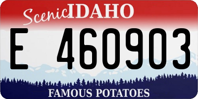ID license plate E460903