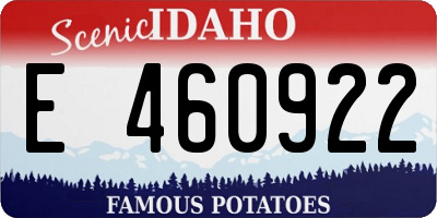 ID license plate E460922