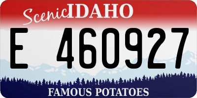 ID license plate E460927