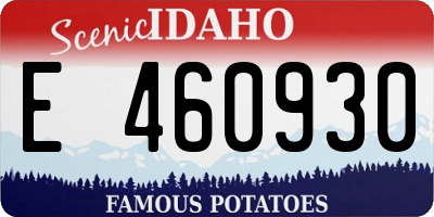 ID license plate E460930