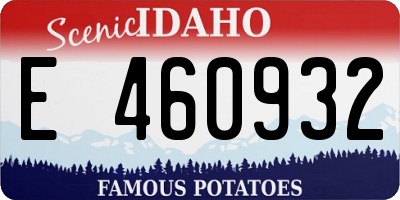 ID license plate E460932