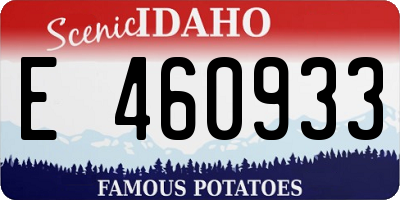 ID license plate E460933