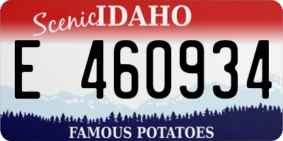 ID license plate E460934