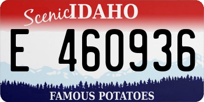 ID license plate E460936