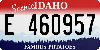 ID license plate E460957