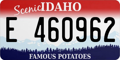 ID license plate E460962