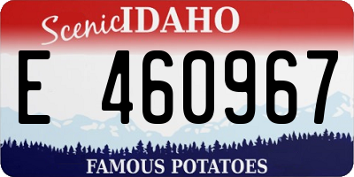 ID license plate E460967