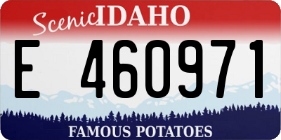 ID license plate E460971