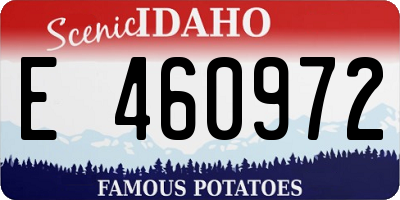 ID license plate E460972