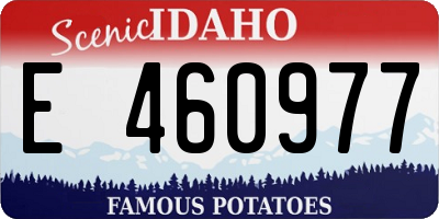ID license plate E460977