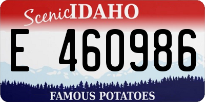 ID license plate E460986