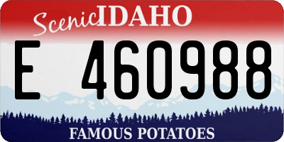 ID license plate E460988